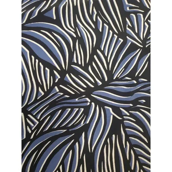 NWT Anne Klein Women's XL Blue Black & White Abstract Print Wrap Dress - Picture 8 of 8